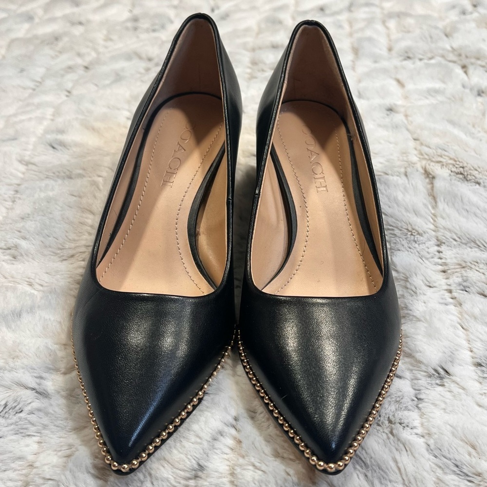 NWOB Coach Black Leather Willa Pump Sz-5.5 - Picture 2 of 8
